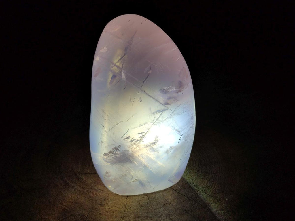 Polished Gemmy Rose Quartz Standing Free Forms x 3 From Madagascar - Toprock Gemstones and Minerals 