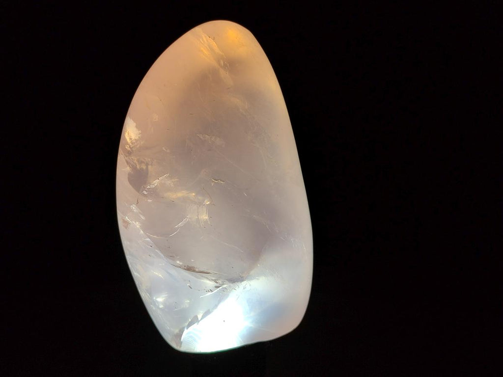 Polished Gemmy Rose Quartz Standing Free Forms x 3 From Madagascar - Toprock Gemstones and Minerals 