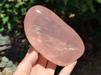 Polished Gemmy Rose Quartz Standing Free Forms x 3 From Madagascar - Toprock Gemstones and Minerals 