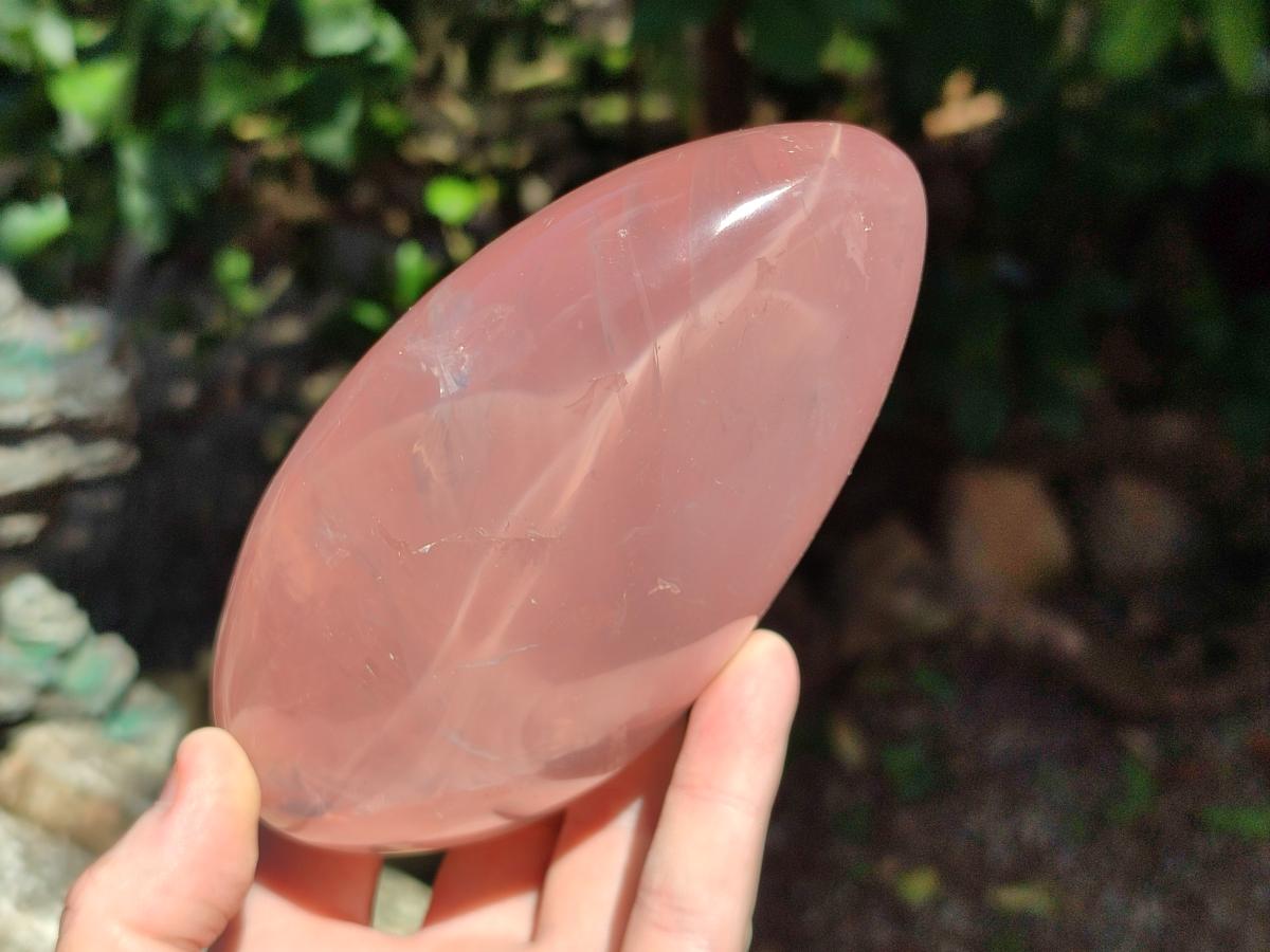 Polished Gemmy Rose Quartz Standing Free Forms x 3 From Madagascar - Toprock Gemstones and Minerals 