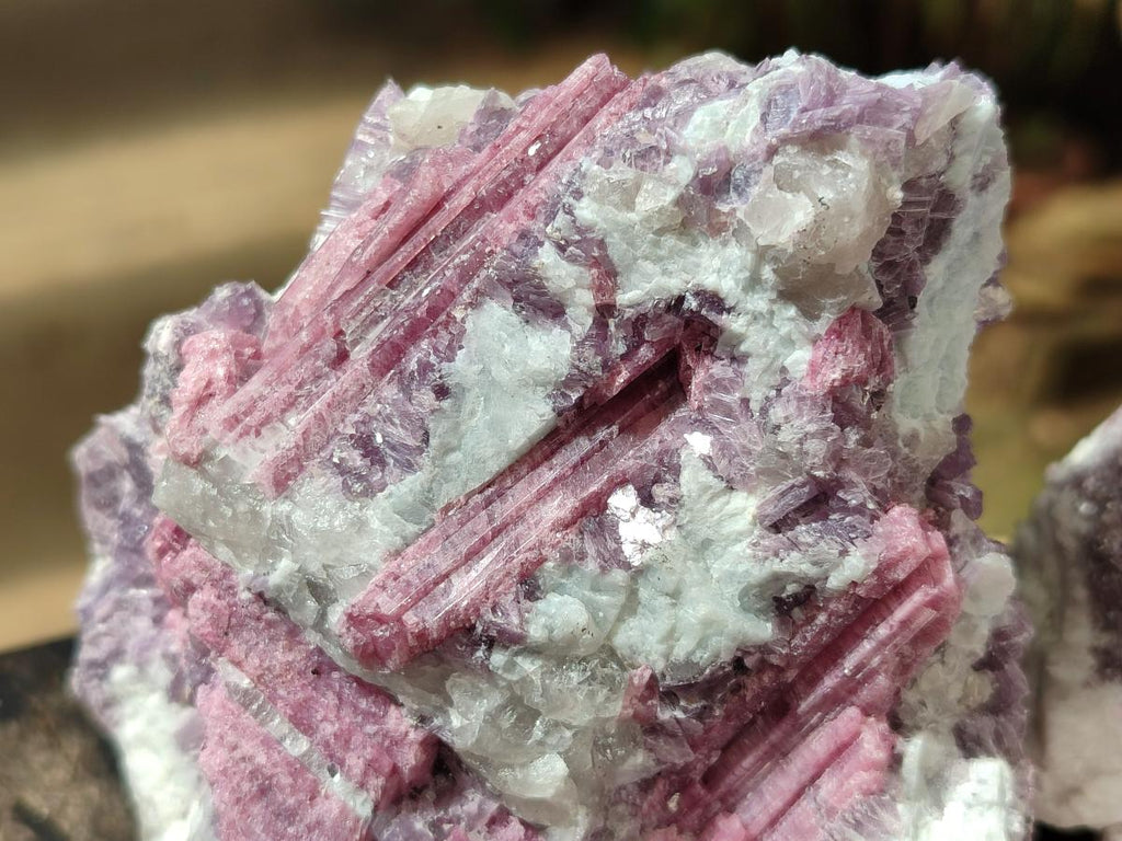 Natural Pink Rubellite Tourmaline Specimens x 6 From Karibib, Namibia - Toprock Gemstones and Minerals 