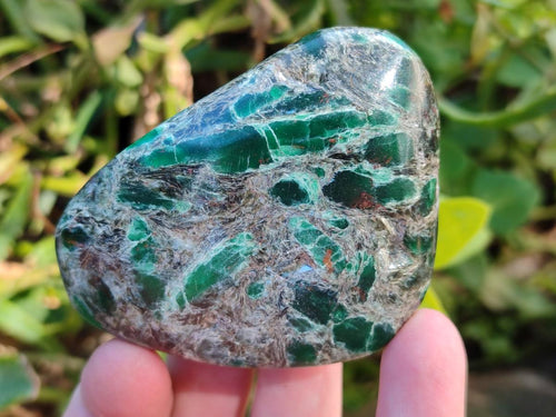 Polished Emerald Mica 'Mutokolite' Free Forms x 6 From Mutoko, Zimbabwe - Toprock Gemstones and Minerals 