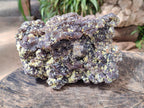Natural Large Smokey Fluorite with Yellow Vermiculite and Hyalite Opal Cluster x 1 From Erongo, Namibia - Toprock Gemstones and Minerals 