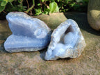 Natural Blue Lace Agate Geode Specimens x 24 From Nsanje, Malawi - Toprock Gemstones and Minerals 