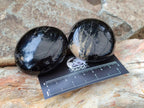 Polished Black Tourmaline Galets x 12 From Madagascar - Toprock Gemstones and Minerals 