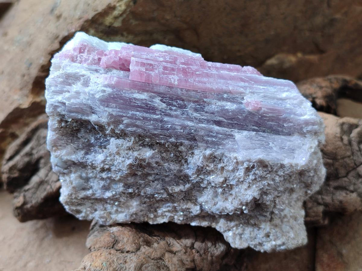 Natural Pink Rubellite Tourmaline Specimens x 6 From Karibib, Namibia - Toprock Gemstones and Minerals 