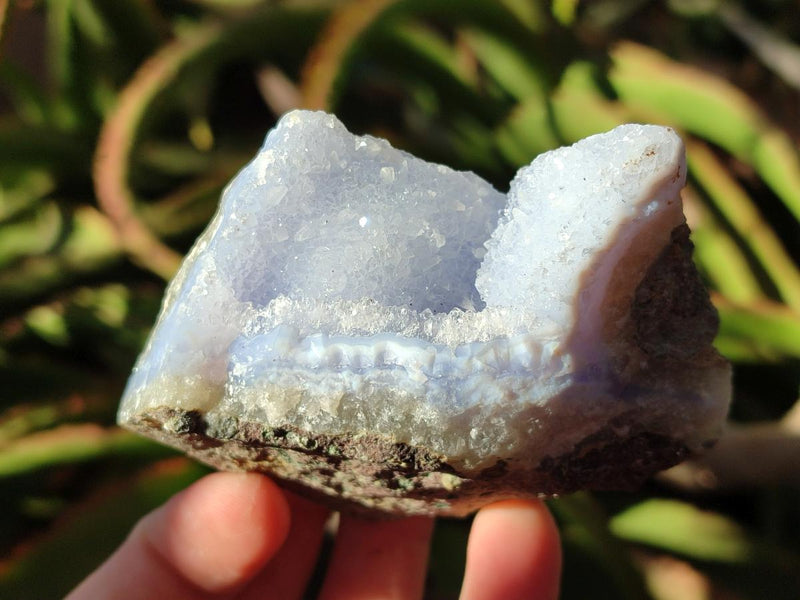 Natural Blue Lace Agate Geode Specimens x 12 From Nsanje, Malawi - Toprock Gemstones and Minerals 
