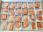 Natural Rhombohedral Sunset Orange Calcite Specimens x 24 From Spitzkop, Namibia - Toprock Gemstones and Minerals 