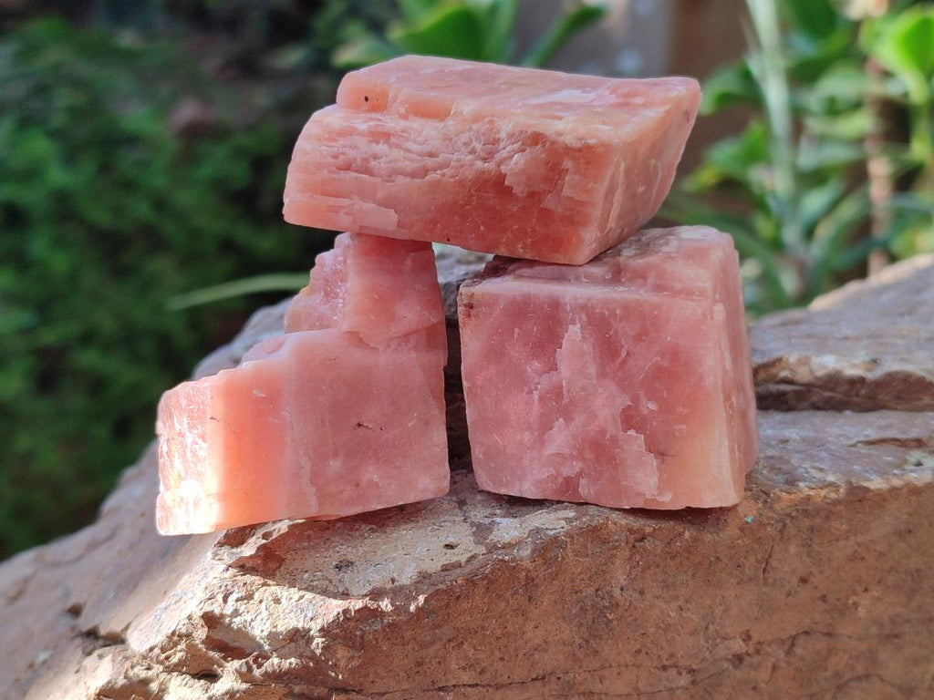 Natural Rhombohedral Sunset Orange Calcite Specimens x 24 From Spitzkop, Namibia - Toprock Gemstones and Minerals 