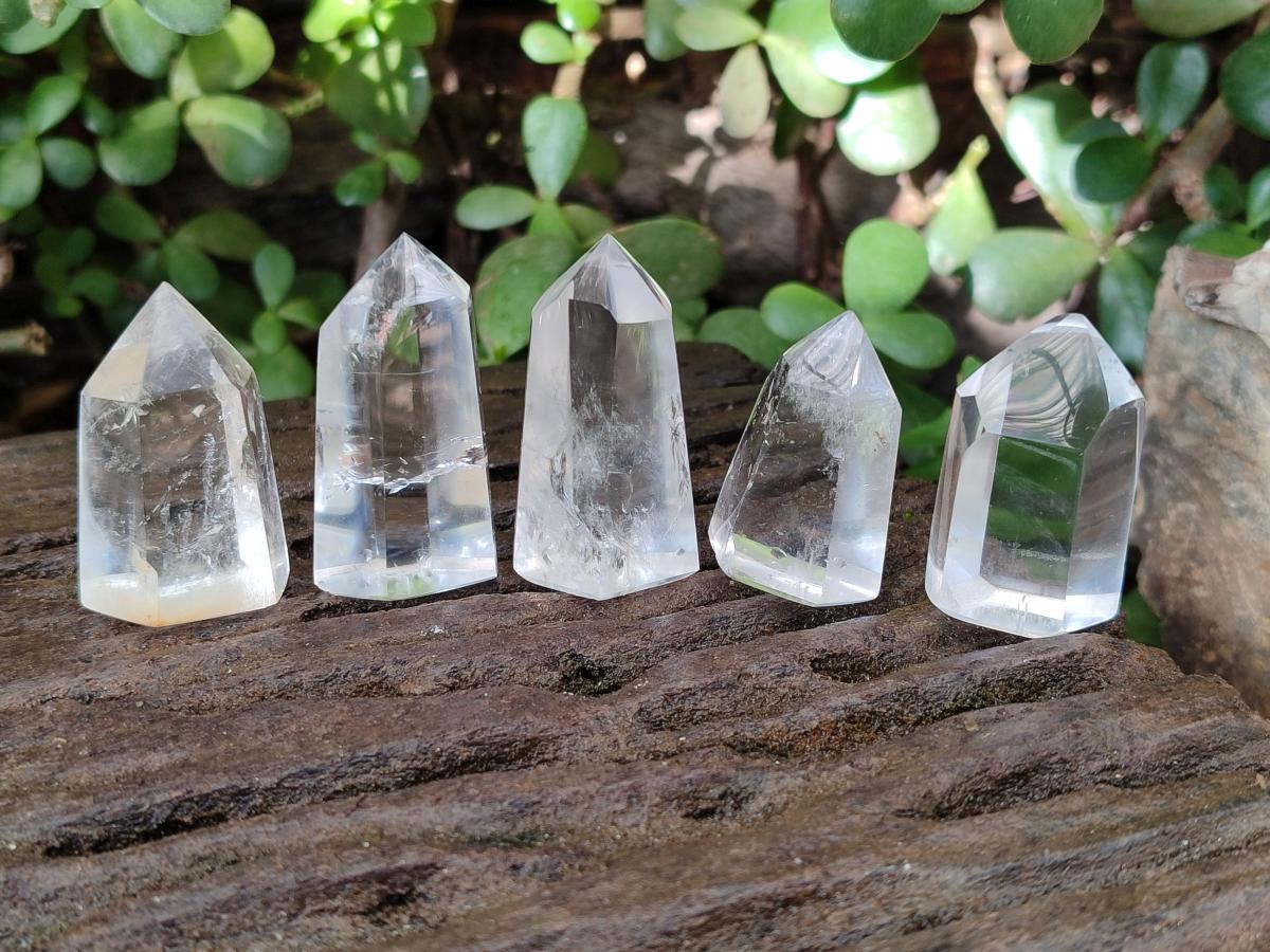 Polished Clear Quartz Display Crystals x 35 From Madagascar - Toprock Gemstones and Minerals 