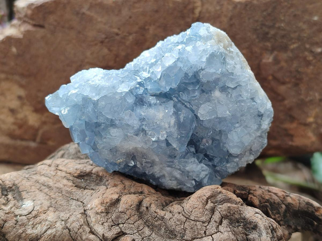 Natural Blue Celestite Geode Cluster Specimens x 3 From Sakoany, Madagascar - Toprock Gemstones and Minerals 