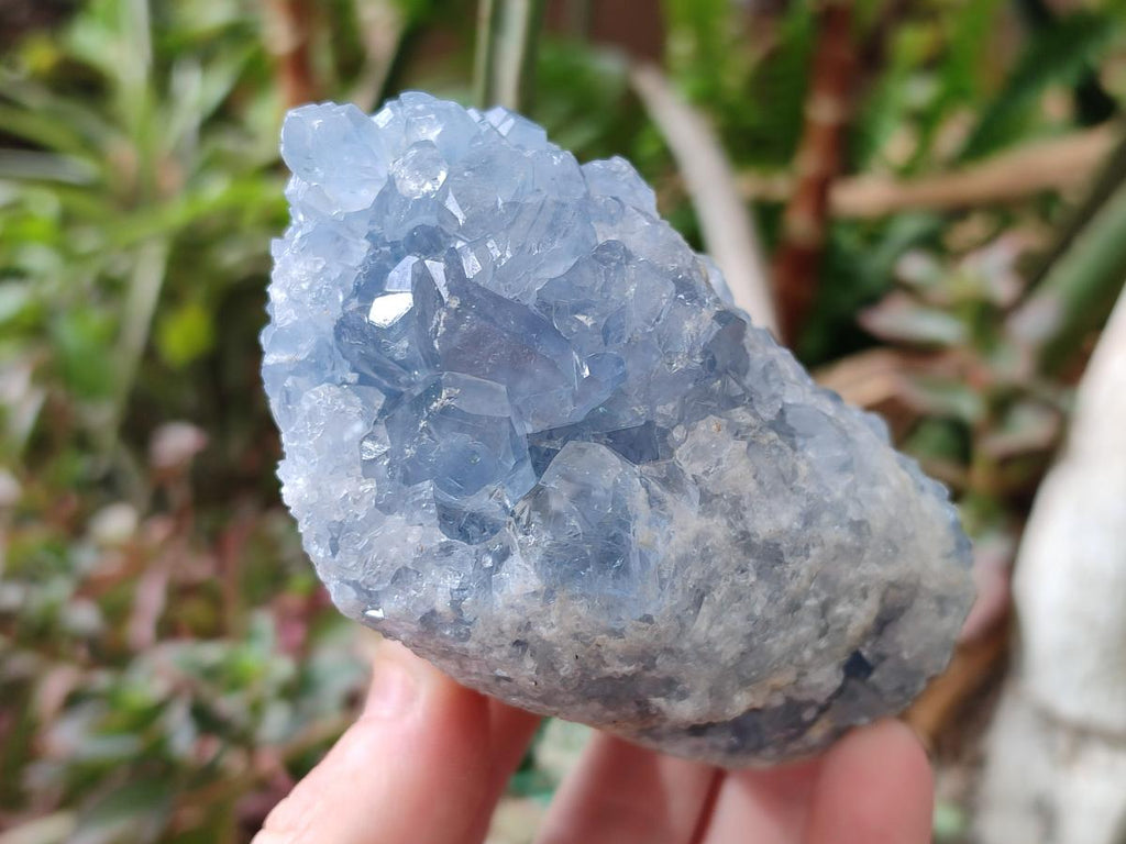 Natural Blue Celestite Geode Cluster Specimens x 3 From Sakoany, Madagascar - Toprock Gemstones and Minerals 