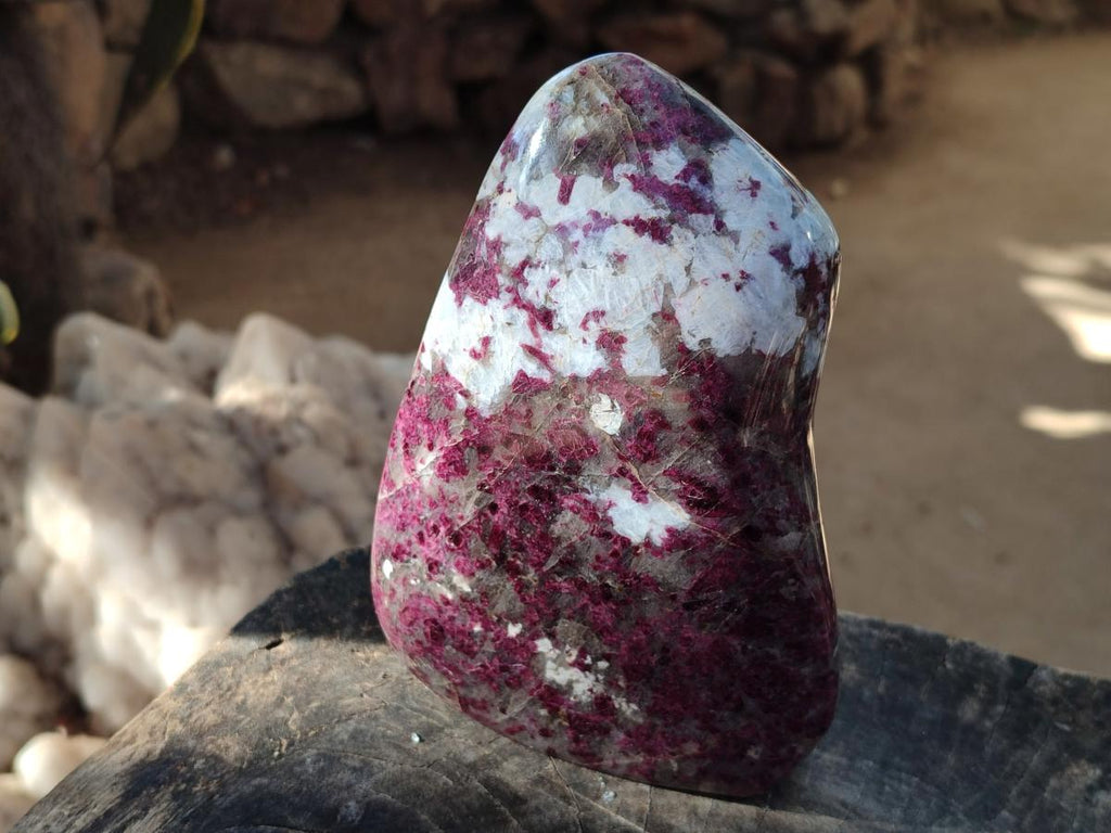 Polished Rubellite Pink Tourmaline Standing Free Form x 1 From Ambatondrazaka, Madagascar - Toprock Gemstones and Minerals 