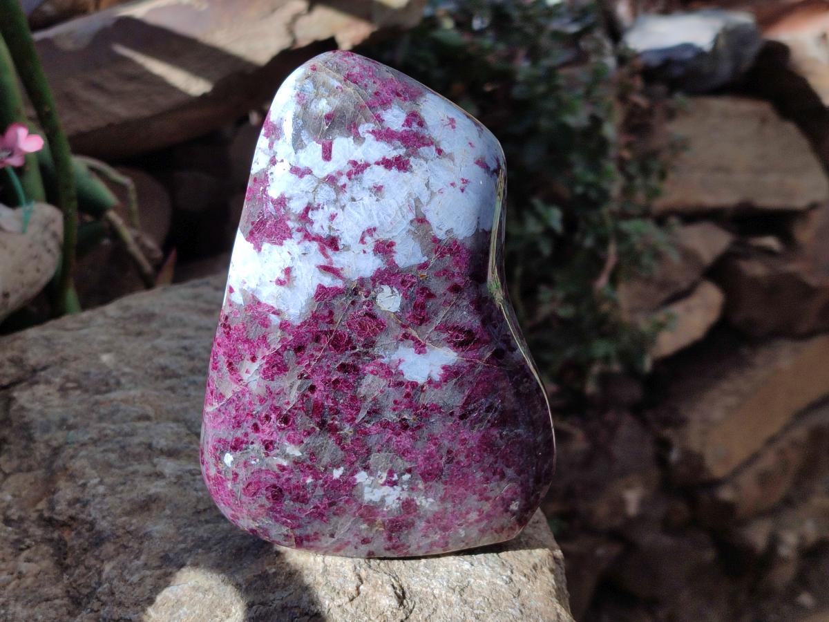 Polished Rubellite Pink Tourmaline Standing Free Form x 1 From Ambatondrazaka, Madagascar - Toprock Gemstones and Minerals 