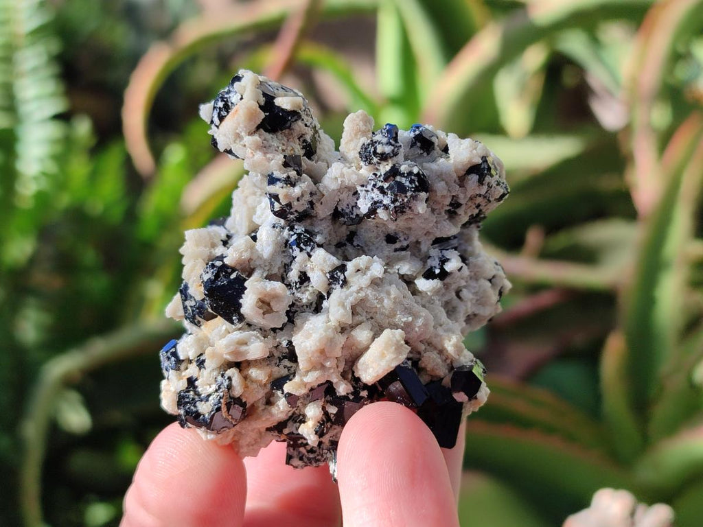Natural Schorl Black Tourmaline with Feldspar and Hyalite Opal x 12 From Erongo, Namibia - Toprock Gemstones and Minerals 