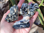 Natural Schorl Black Tourmaline with Feldspar and Hyalite Opal x 12 From Erongo, Namibia - Toprock Gemstones and Minerals 
