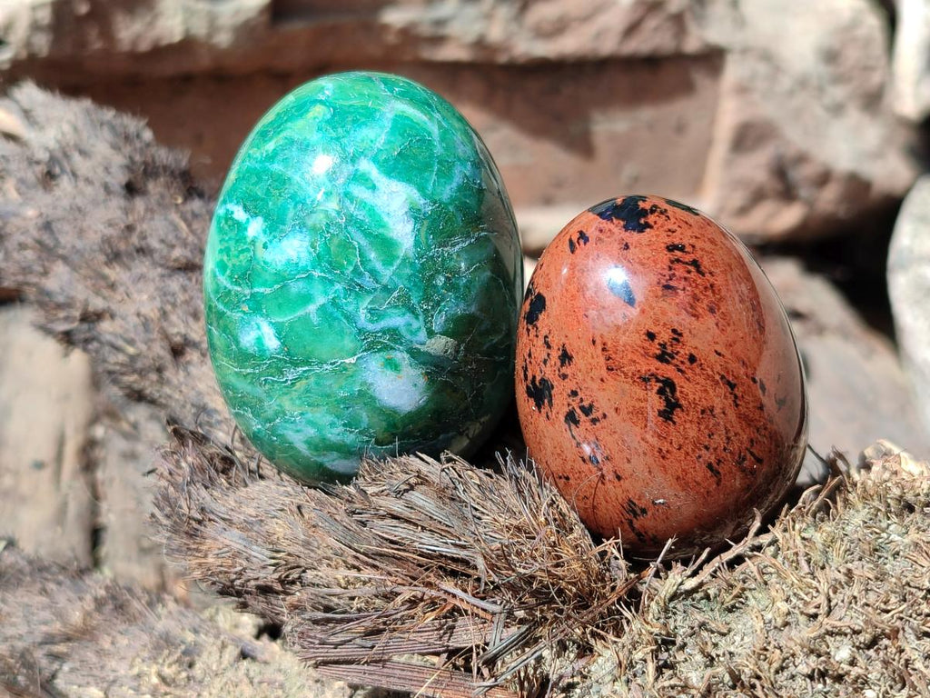 Polished Mixed Selected Gemstone Eggs x 12 From Southern Africa - Toprock Gemstones and Minerals 