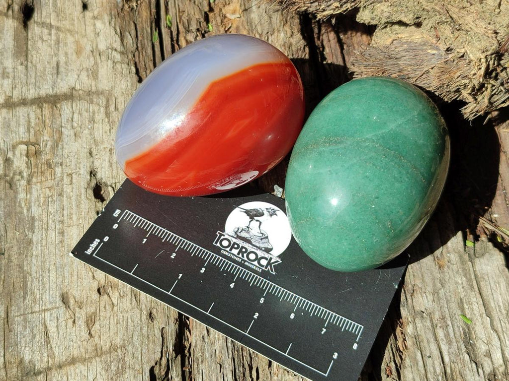 Polished Mixed Selected Gemstone Eggs x 12 From Southern Africa - Toprock Gemstones and Minerals 