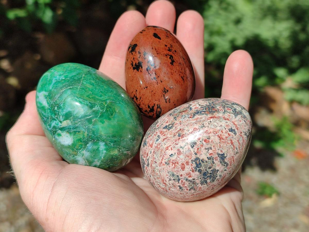 Polished Mixed Selected Gemstone Eggs x 12 From Southern Africa - Toprock Gemstones and Minerals 