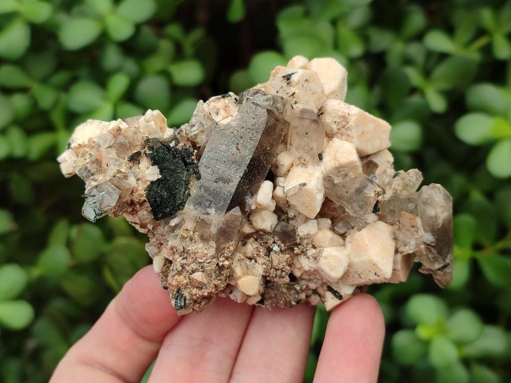 Natural Smokey Quartz Crystals with Associated Minerals x 6 From Mulanje, Malawi - Toprock Gemstones and Minerals 