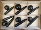 Polished Black Basalt Massage Set x 13 From Madagascar - Toprock Gemstones and Minerals 