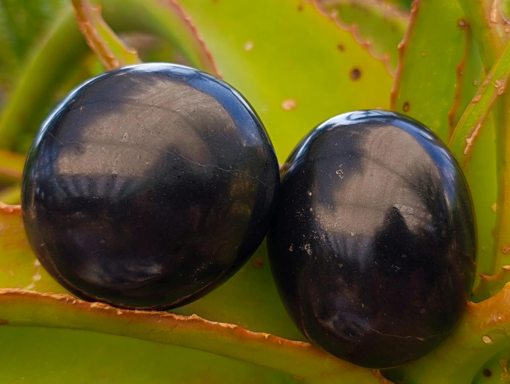 Polished Black Basalt Massage Set x 13 From Madagascar - Toprock Gemstones and Minerals 