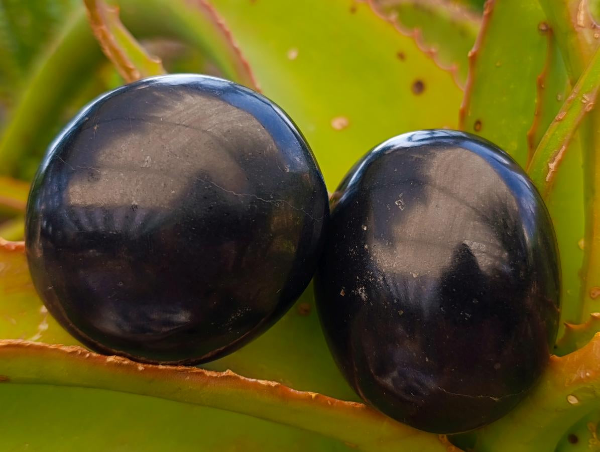 Polished Black Basalt Massage Set x 13 From Madagascar - Toprock Gemstones and Minerals 