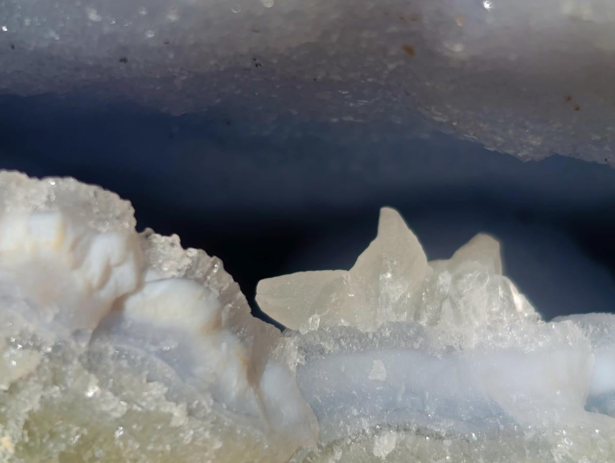 Natural Blue Lace Agate Geode Specimens x 6 From Nsanje, Malawi - Toprock Gemstones and Minerals 
