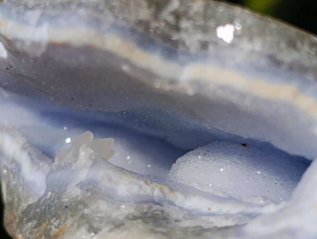 Natural Blue Lace Agate Geode Specimens x 6 From Nsanje, Malawi - Toprock Gemstones and Minerals 