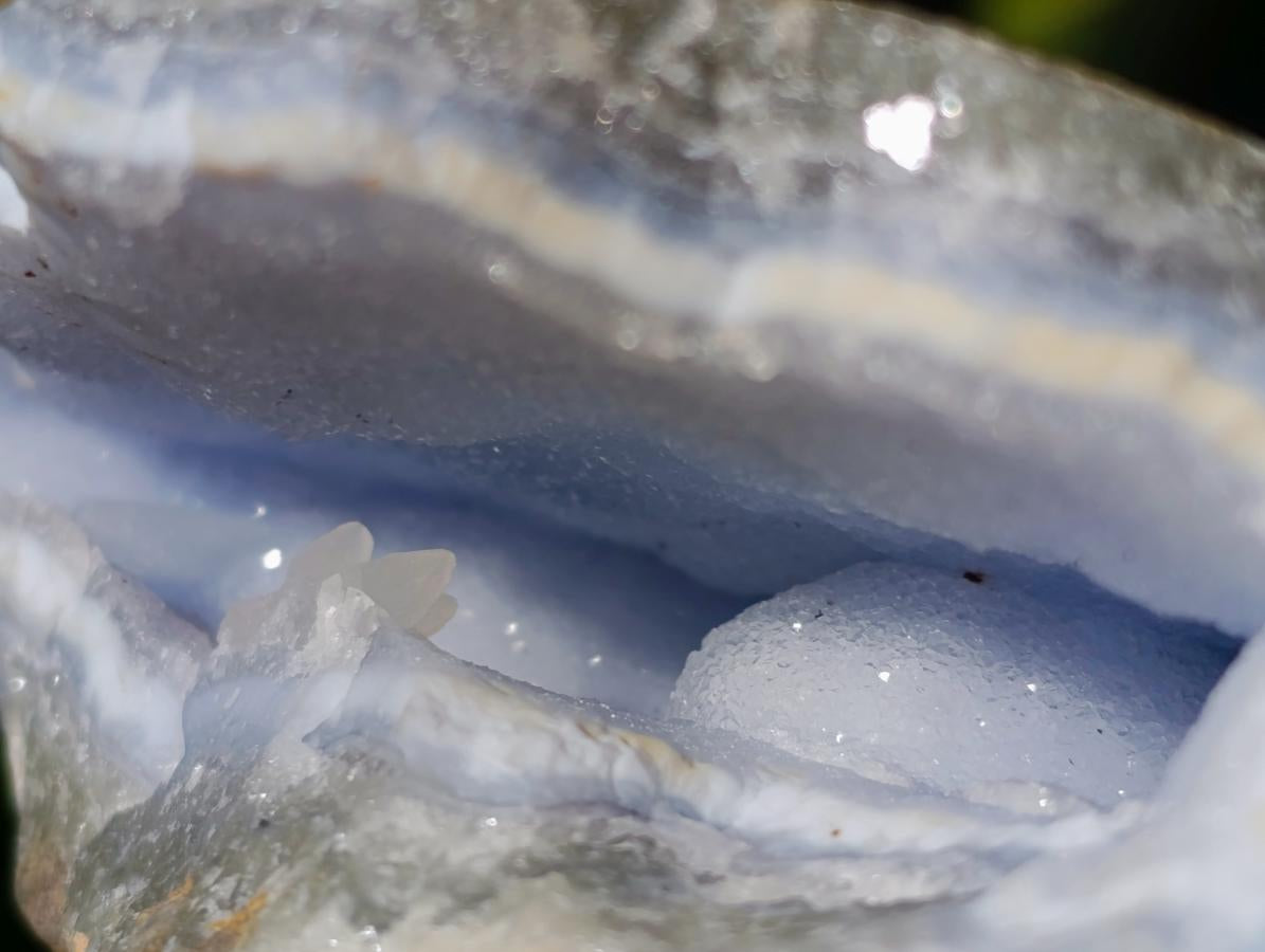Natural Blue Lace Agate Geode Specimens x 6 From Nsanje, Malawi - Toprock Gemstones and Minerals 