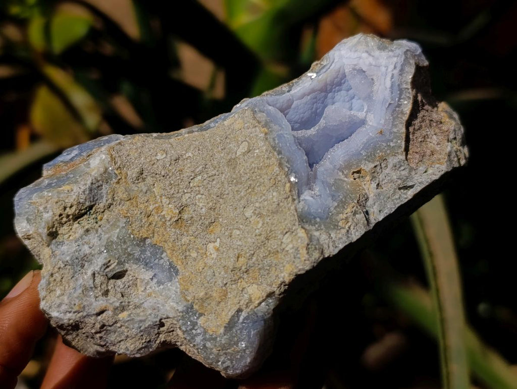 Natural Blue Lace Agate Geode Specimens x 6 From Nsanje, Malawi - Toprock Gemstones and Minerals 
