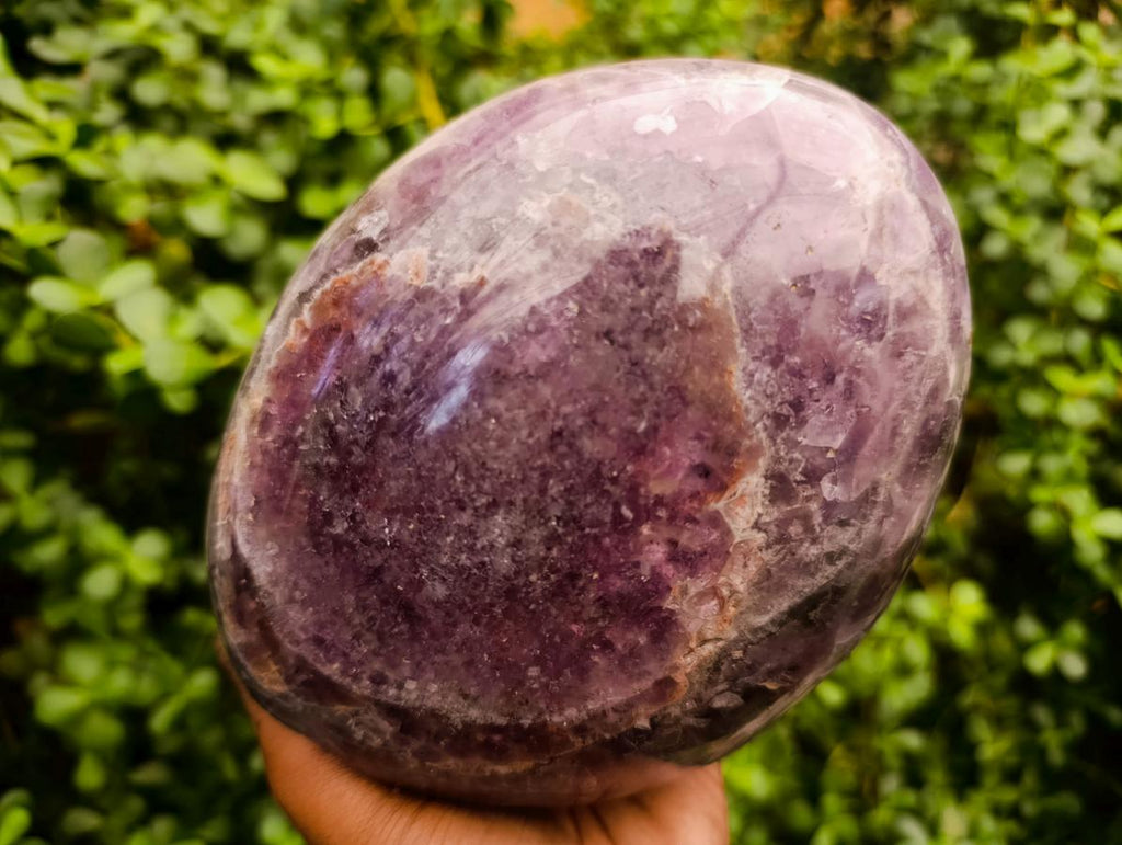 Polished Large Purple Chevron Amethyst Standing Free Form x 1 From Madagascar - Toprock Gemstones and Minerals 