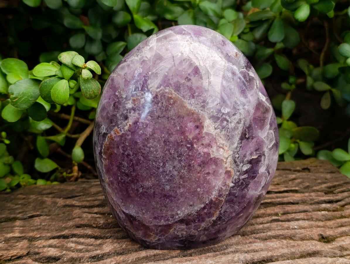Polished Large Purple Chevron Amethyst Standing Free Form x 1 From Madagascar - Toprock Gemstones and Minerals 