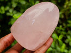 Polished Gemmy Rose Quartz Standing Free Forms x 4 From Madagascar - Toprock Gemstones and Minerals 
