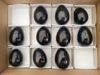 Polished Black Basalt Eggs x 10 From Madagascar - Toprock Gemstones and Minerals 