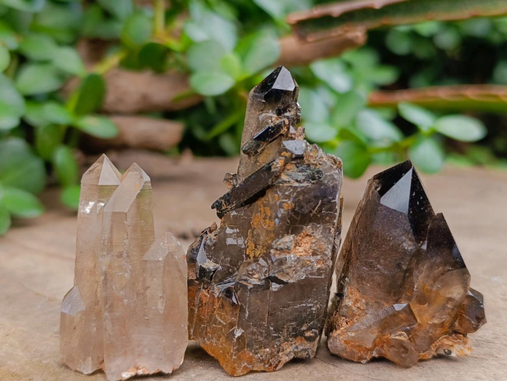 Natural Smokey Quartz Crystals x 24 From Zomba Plateau, Malawi - Toprock Gemstones and Minerals 