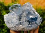 Natural Blue Celestite Geode Specimens x 3 From Sakoany, Madagascar - Toprock Gemstones and Minerals 