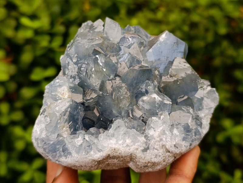 Natural Blue Celestite Geode Specimens x 3 From Sakoany, Madagascar - Toprock Gemstones and Minerals 
