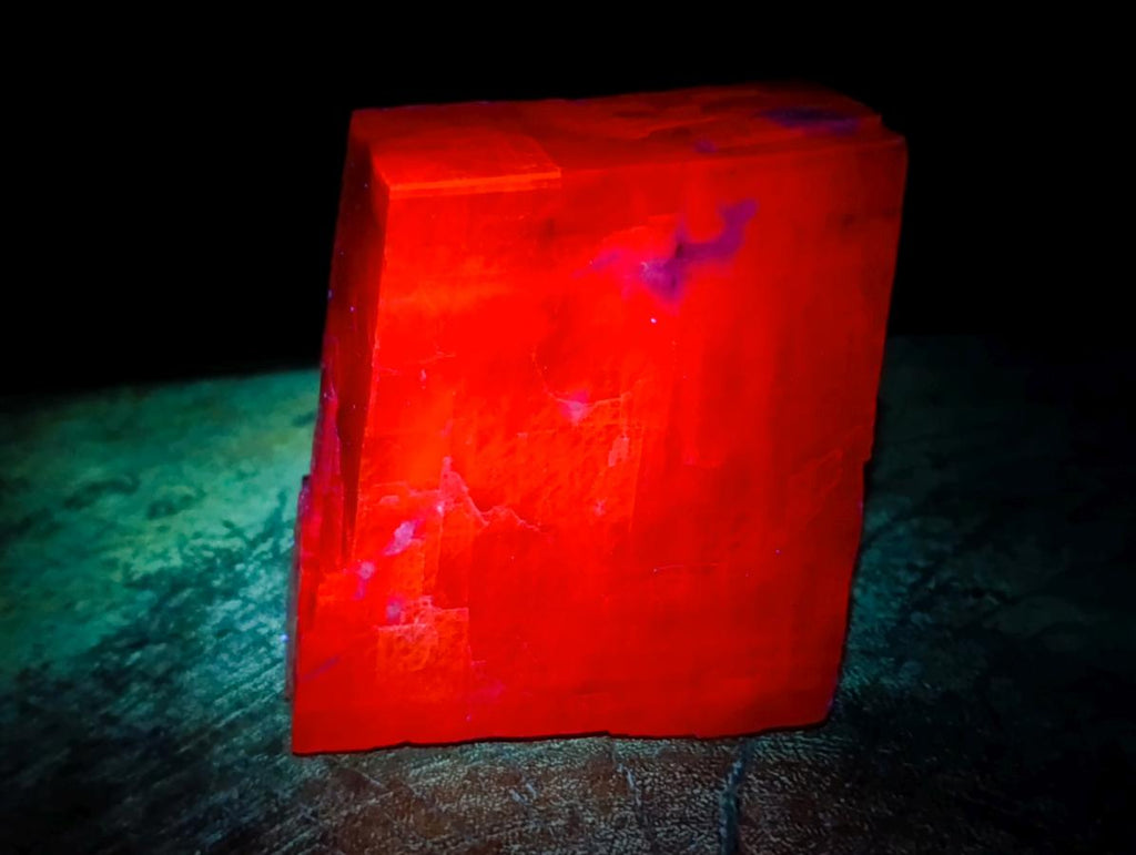 Natural Rhombohedral Sunset Orange Calcite Specimens x 6 From Spitzkop, Namibia - Toprock Gemstones and Minerals 