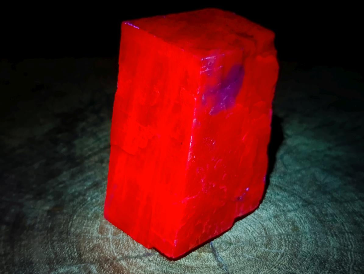 Natural Rhombohedral Sunset Orange Calcite Specimens x 6 From Spitzkop, Namibia - Toprock Gemstones and Minerals 