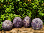 Polished Lepidolite Standing Free Forms x 4 From Ambatondrazaka, Madagascar - Toprock Gemstones and Minerals 