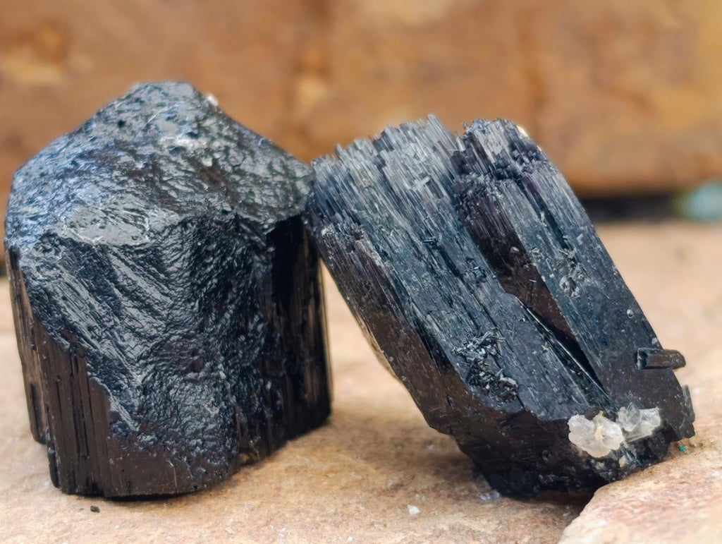 Natural Schorl Black Tourmaline with Feldspar Specimens x 71 From Erongo, Namibia - Toprock Gemstones and Minerals 