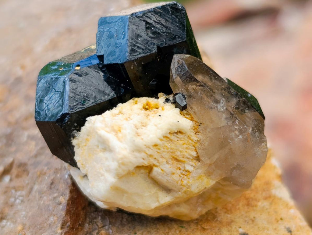 Natural Schorl Black Tourmaline with Feldspar Specimens x 71 From Erongo, Namibia - Toprock Gemstones and Minerals 