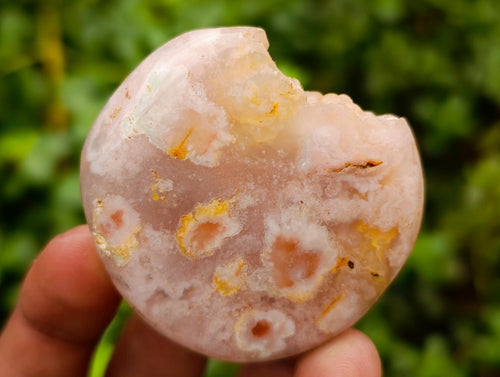 Polished Flower Agate Palm Stones x 24 From Antsahalova, Madagascar - Toprock Gemstones and Minerals 