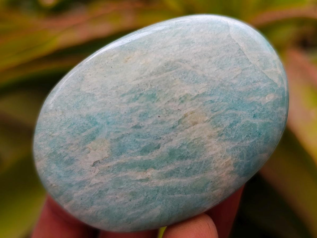 Polished Amazonite Palm Stones x 24 From Madagascar - Toprock Gemstones and Minerals 