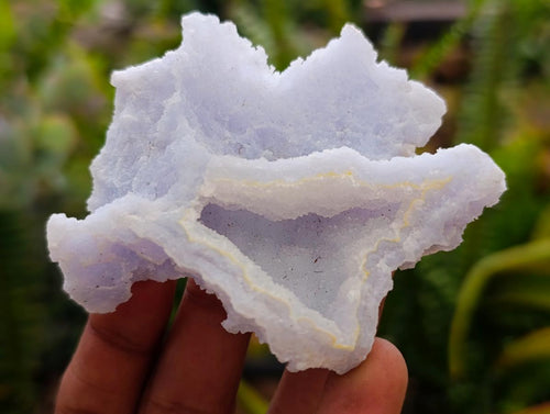 Natural Etched Blue Chalcedony Geodes x 12 From Nsanje, Malawi - Toprock Gemstones and Minerals 