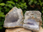 Natural Blue Lace Agate Geode Specimens x 6 From Nsanje, Malawi - Toprock Gemstones and Minerals 