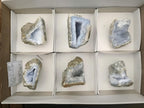 Natural Blue Lace Agate Geode Specimens x 6 From Nsanje, Malawi - Toprock Gemstones and Minerals 