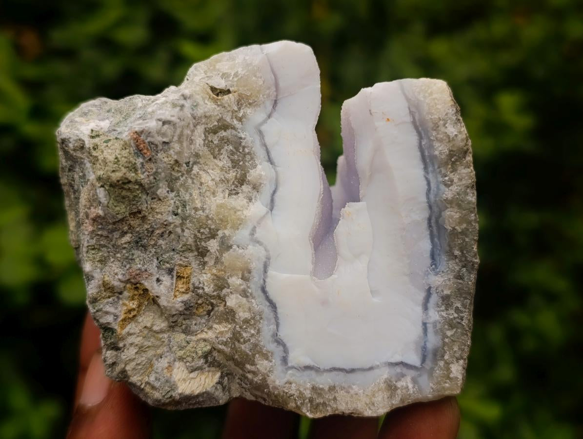 Natural Blue Lace Agate Geode Specimens x 6 From Nsanje, Malawi - Toprock Gemstones and Minerals 