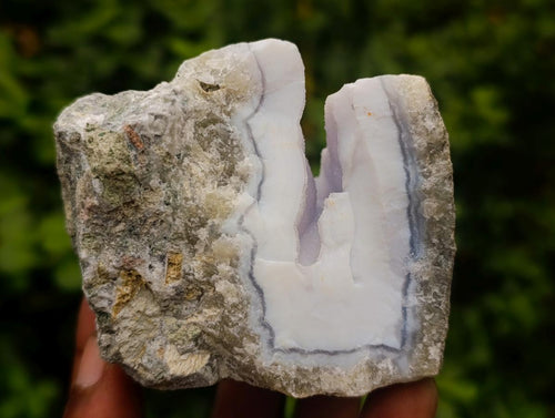 Natural Blue Lace Agate Geode Specimens x 6 From Nsanje, Malawi - Toprock Gemstones and Minerals 